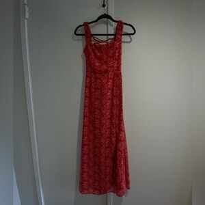 Lulus maxi floral print dress with tie up back